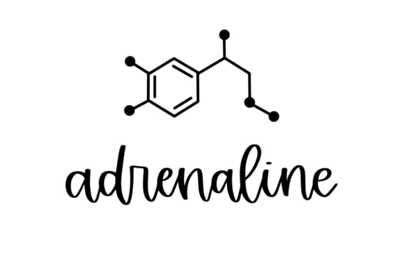 Adrenaline Molecular Structure Graphics for Crafts