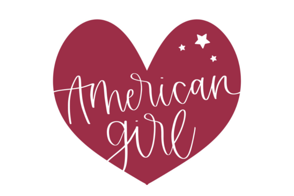 American Girl in Heart Graphics