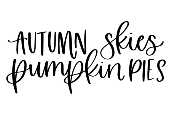 Autumn Skies Pumpkin Pies: A Graphic Design Asset for Seasonal Crafts and Branding