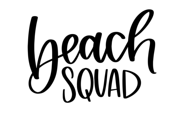 Beach Squad Graphics: A Trendy Design Asset for Coastal Crafts and Creative Projects