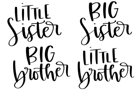 Big and Little Bundle: A Sibling-Themed Graphic Design Asset for Crafts