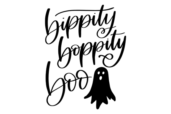Bippity Boppity Boo: A Whimsical Graphic Design Asset for Crafts and Halloween Marketing