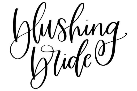 Blushing Bride: A Romantic Graphic Design Asset for Crafts