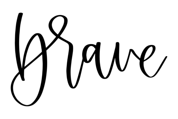 Brave Word Art: A Bold Graphic Design Asset for Crafts and Creative Brands