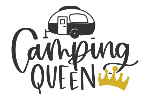 Camping Crown Queen Graphics: A Design Asset for Rustic Branding and Crafts