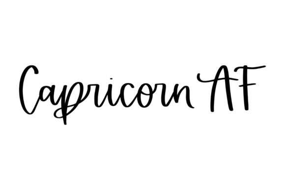 Capricorn AF, Zodiac SVG: A Bold Graphic for Crafts and Apparel