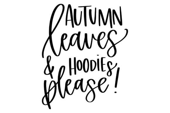 Cozy Autumn Hoodies and Leaves: Graphics for Crafts