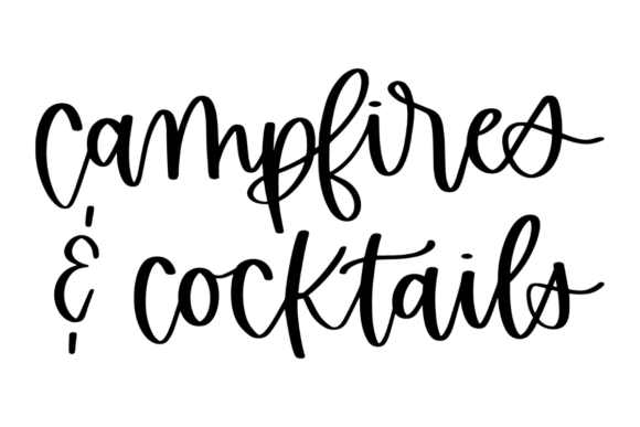 Glamping Campfires and Cocktails: A Graphic Design Asset for Crafts