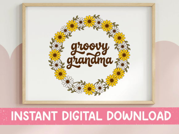 Groovy Grandma Daisy SVG: Graphics for Crafts & Content