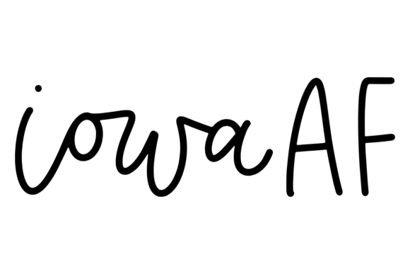 Iowa AF SVG: A Modern Graphic Design Asset for Crafts and Merch
