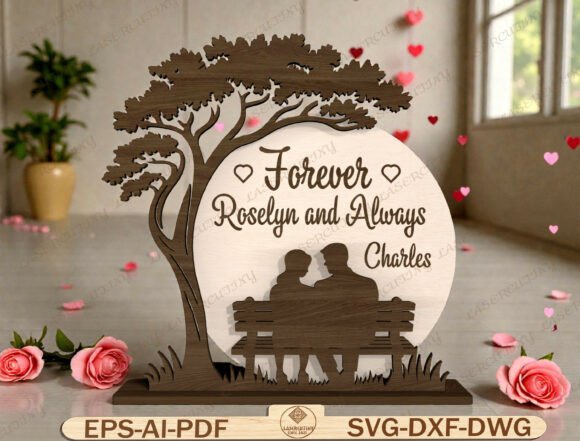 Personalized Couple Tree SVG for Graphic Templates