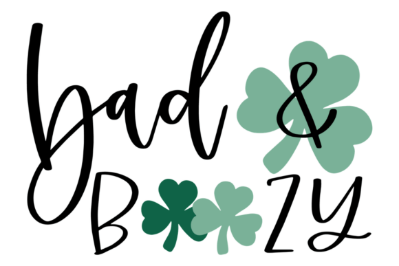Shamrock Bad and Boozy: A Festive Graphic Design Asset for Crafts & Local Branding